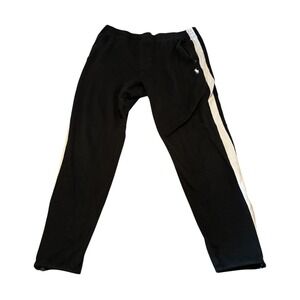 Polo Ralph Lauren Mens Black Joggers Side Stripe Zip Ankle Track Pants Medium